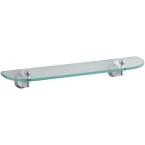 Devonshire 5.5 in. W Wallmount Shelf in Glass and Polished Chrome