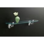 Devonshire 5.5 in. W Wallmount Shelf in Glass and Polished Chrome